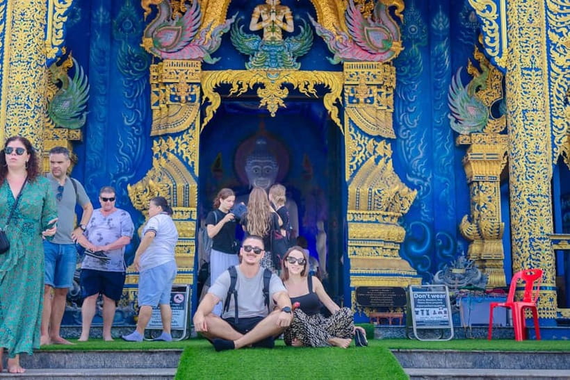 Red, Blue, White Temples & Hot Spring Trip from Chiang Mai - Wat Rong Khun is the visual centerpiece