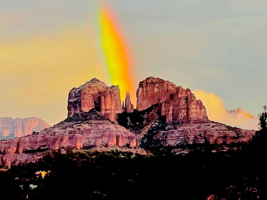 Sedona: E-Bike Sunset Tour to 7 Sacred Pools and Stupa - The Picture Tree and Cathedral Rock setting
