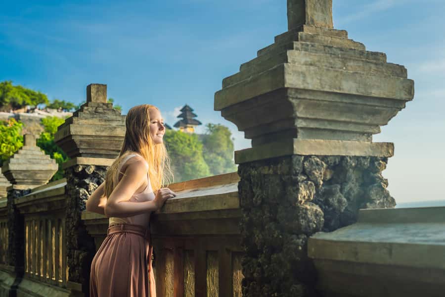 Sunset Temple Tour - Walking the temple grounds above the Indian Ocean