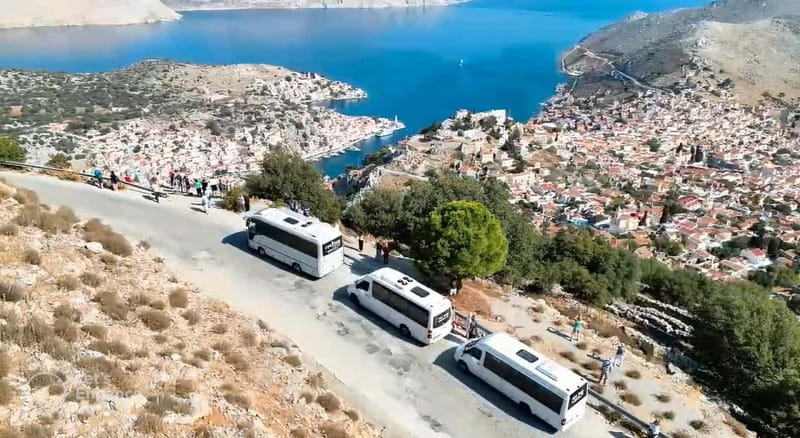 Symi: Bus Excursions To Panormitis Monastery - Arriving at the 1783 Panormitis Monastery