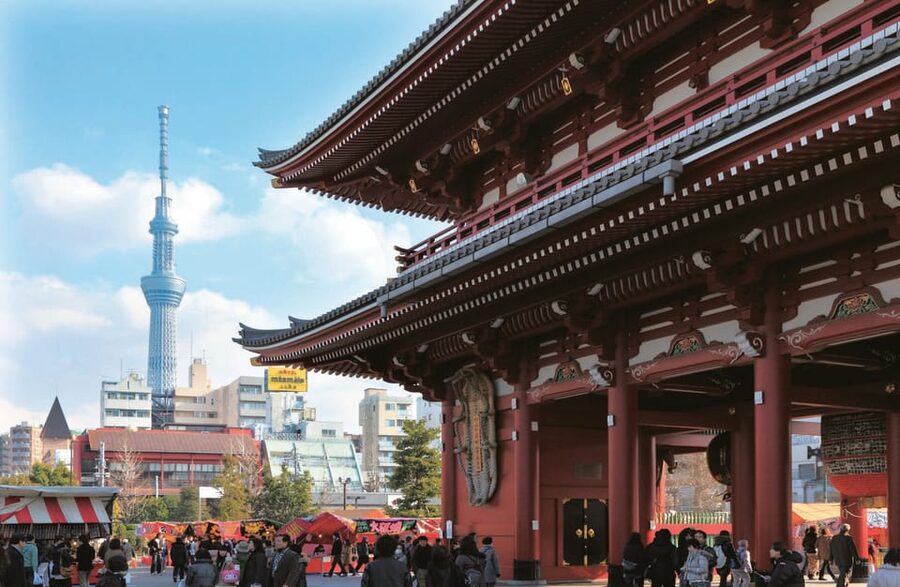 Tokyo: Imperial Palace, Sensō-ji Temple, & Tokyo Tower Tour - Sensō-ji and the long walk through Nakamise