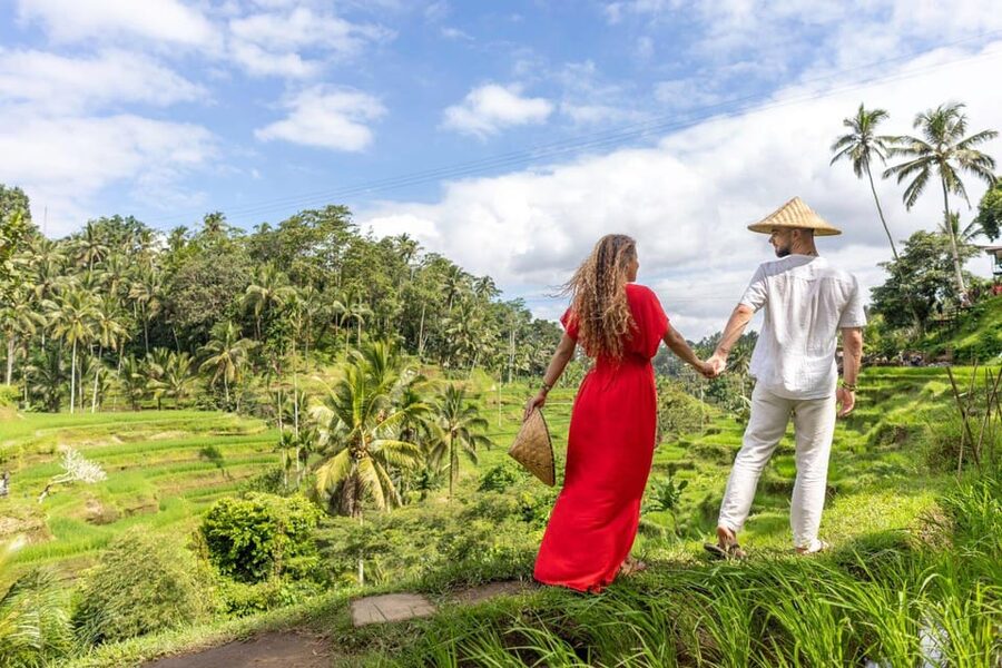 Ubud Monkey Forest, Temple, Rice Terrace and Waterfall Tour - Lunch above the rice fields