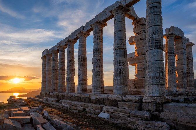 Visit Acropolis Parthenon & Private Luxury Sunset PoseidonTemple - Sunset at the Temple of Poseidon